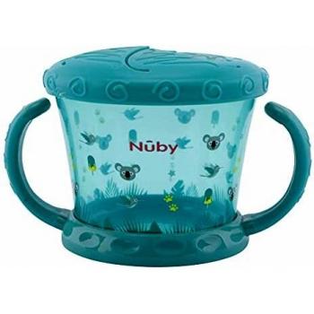 Nuby Snack Keeper - Bol con solapa blanda, color verde