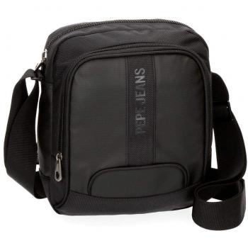Pepe Jeans Bromley Bolso Bandolera, 24 cm, 2.95 litros, Negro