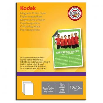 Kodak - Papel fotografico con soporte magnético A6 en paquetes de 5 hojas