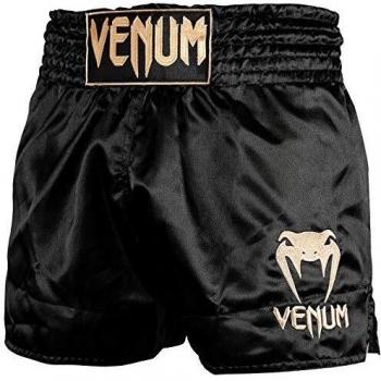 VENUM Classic Pantalones Cortos De Muay Thai, Unisex Adulto, Negro/Dorado, XL