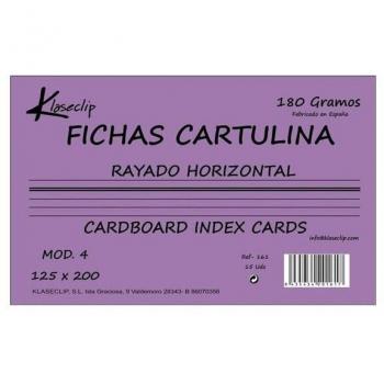 Fichas Rayadas Color - 7.5x12.5 cm