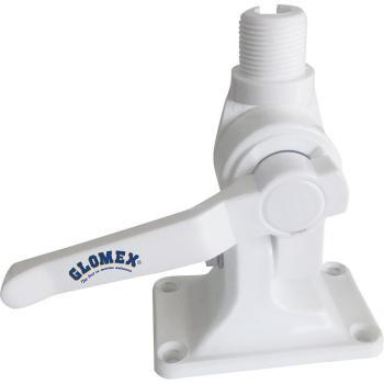 Glomex RA115 Dual Joint Nylon Base Antenna with 4-Way Heavy-Duty Ratchet Mount and Coax Cable Feed-Through