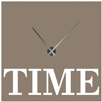 WandTattoo - Reloj - Ingenioso y combinación de reloj de pared adhesivo para pared//Reloj/Reloj/EN diferentes colores 59 x 59 cm, pardo, 59 x 59 cm