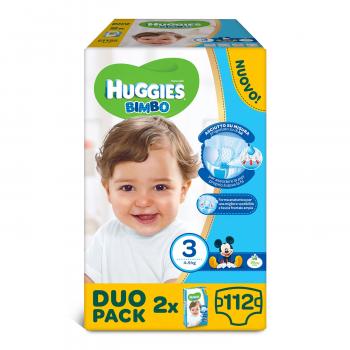 Huggies - Bimbo - Pañales - Talla 3, 4-9 kg - 2 x 56 pañales