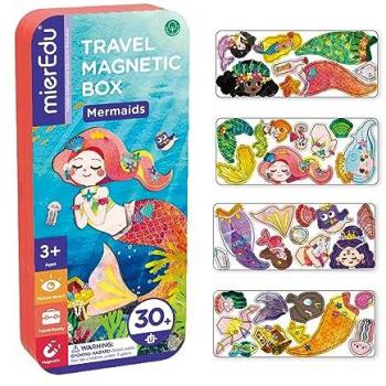 Puzzle Magnético de Sirenas - Juego de Vestir para Promover la Imaginación y Concentración, Ideal para Viajes, 36 Imanes y 2 Escenas