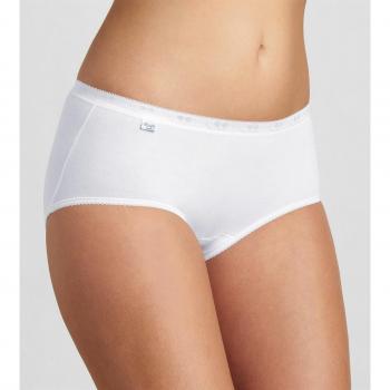 Sloggi Basic+ Midi Briefs 2-Pack - White Cotton