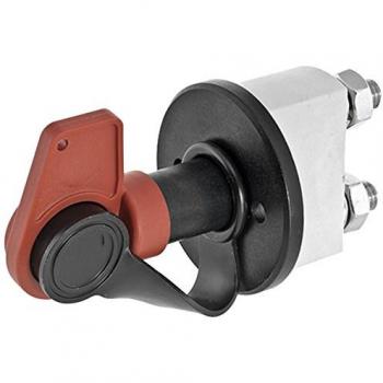 HELLA 6EK 002 843-141 Interruptor principal, batería - Accionamiento por giro - 24V - Número de conexiones: 2 - atornillado - redondo