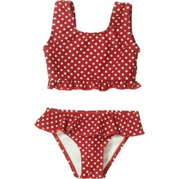 Bikini Playshoes UV Protección Puntos Rojos/Blancos, Talla 134/140
