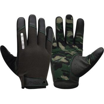 RDX Guantes para el Levantamiento de Pesas con Soporte Adicional Elástico y Largo para la Muñeca, Agarre Completo en la Palma de la Mano, ideales para HIIT, Culturismo y Ciclismo