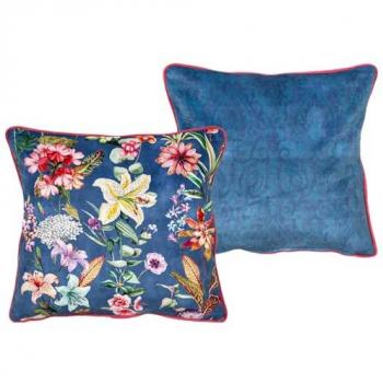 Cojín reversible estampado Romimex Azul 45 x 45 x 12 cm
