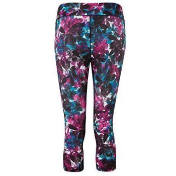 Dare2B Influential-Mallas Pirata Deportivas, Tejido Ligero De Secado Rápido, Costuras Planas, Gran Elasticidad Trousers, Mujer, Active Pink Botanical, 18