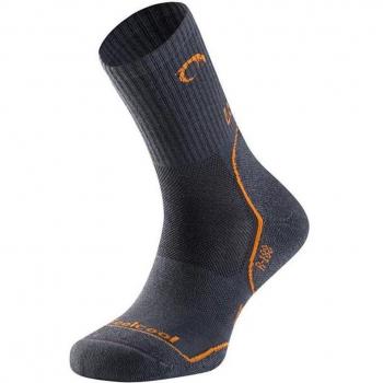 Calcetines de montaña unisex Lurbel Tierra transpirables y antideslizantes en color gris oscuro/naranja