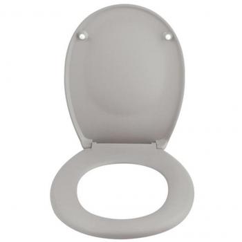 Tapa de Inodoro Spirella Neela Mate Topo - Descenso Automático - Termoplástico - Bisagras de Acero Inoxidable - Montaje Fácil