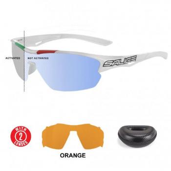 Salice 011 ITA RWX Men's White Sunglasses with Photochromic Lenses