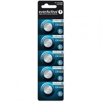 Batería de Litio Mini CR1620 everActive - Paquete de 5 Unidades