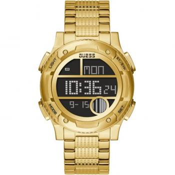 Guess - Reloj de hombre Zip GW0271G2 de acero y correa dorada
