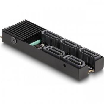 Convertidor M.2 2280 B+M a 5x SATA 6Gb/s con disipador de calor