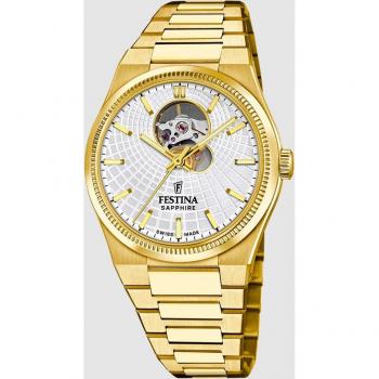 Reloj de Hombre Festina Automático Suizo F20062/1 Acero Dorado y Plateado