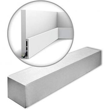 Zócalos Decorativos Preacabados Axxent Square SX163 RAL9003 - Caja de 26 Piezas, 52 m