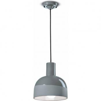 Lámpara colgante Caxixi de cerámica gris