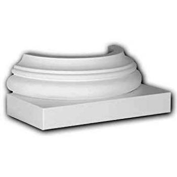 Zócalo de Media Columna Profhome 117500 Elemento Decorativo Blanco Diseño Clásico Atemporal