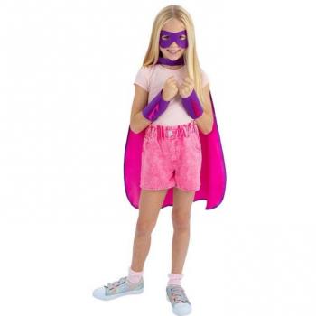 Smiffy's Disfraz o Kit de Super Heroína rosa para niña