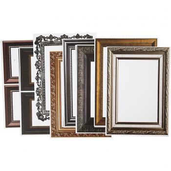 Frames, hoja 26,2x18,5 cm, colores metálicos, 16asstd hojas