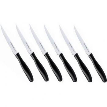 Tescoma Juego de 6 Cuchillos chuleteros, 12 cm, Multicolor