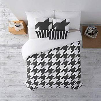 DECOLORES - Funda nórdica de algodón percal de 175 Hilos - Cama de 180 x 190/200 cm | Bolton - Pata de Gallo