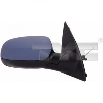 Espejo retrovisor TYC 325-0028 con carcasa negra, ajuste manual, cristal convexo y diseño OEM