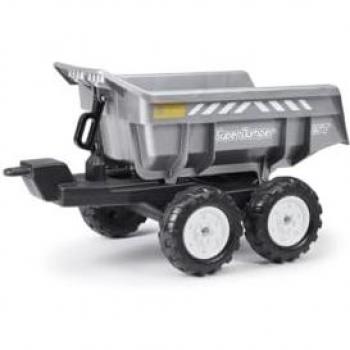 Remolque basculante Falk Gris para carretillas, adaptable a tractores Falk de 3 a 7 años, fabricado en Francia