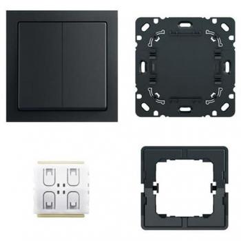 Busch Jaeger 6716 UJ-885 Friends of Hue Smart Switch Complete Set - Black Matte Linear Design