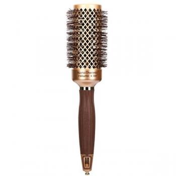 Olivia Garden Blowout Shine Expert 45mm - Cepillo Redondo Profesional para Cabello con Cerámica e Iones, Cerdas Onduladas