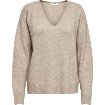 Jersey de mujer Jdy Elanora Beige con cuello de pico