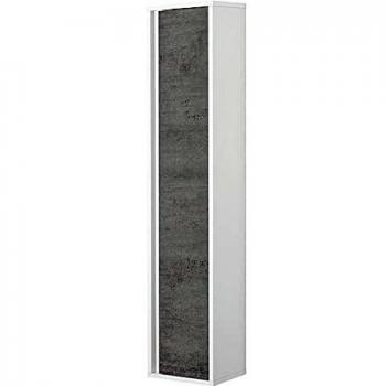 Mueble de baño colgante gris industrial con puerta reversible 30x24x150 cm