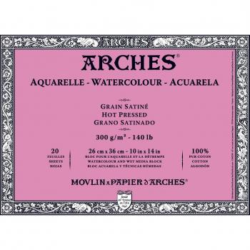 Arches 200177186 - Bloc de papel para acuarela, 26 x 36 cm, color blanco natural