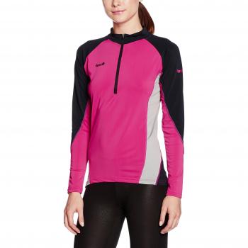 Izas Coca Camiseta para Running, Mujer, Fuxia/Negro/Gris, M