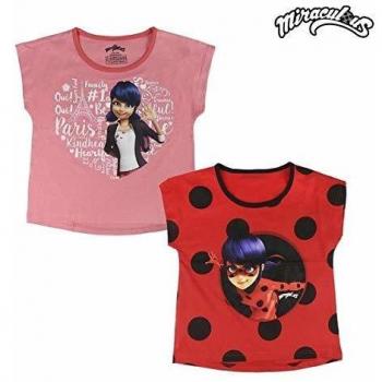 Lady Bug Camiseta Manga Corta Niña 2uds