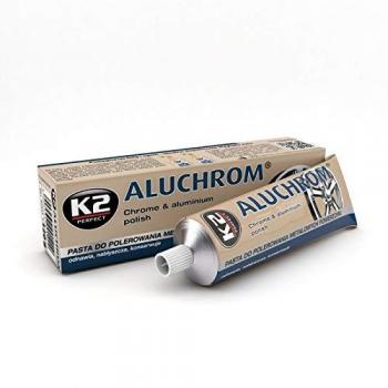 K2  (Aluminio y Cromo, Llanta abrillantador, Llanta Lavado, Profesional abrillantador, Metal Pulido, conserva, Protege Cuida, Permite la Llantas duplicar, 120  g