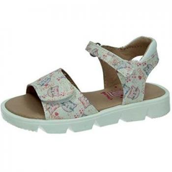 GARVALIN 212326 Girls' Velcro Sandal White Size: 10.5 UK Child