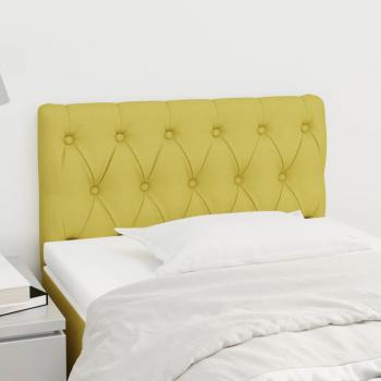 Cabecero de cama verde de tela 80x7x78/88 cm
