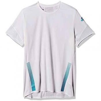 adidas 25/7 tee Runr Camiseta, Hombre, Blanco/azuchi, S