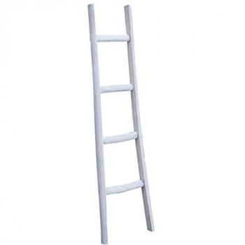 Toallero escalera de madera moderna 150x40 cm para baño y dormitorio - portaobjetos decorativo sin taladro