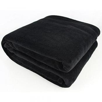 Auralum® Elegante Manta 100% Poliéster Caliente Suave y Cómodo 210 x 280 Color Negro
