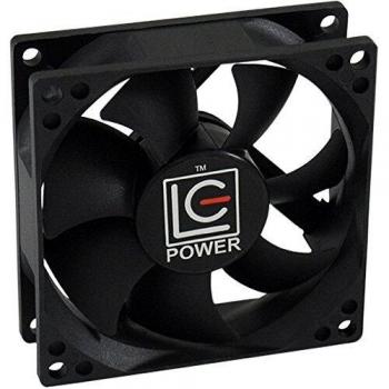 Ventilador de PC LC-Power LC-CF-80, 8 cm, color negro, sistema de refrigeración para computadoras