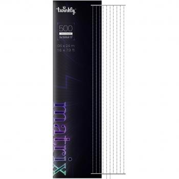Twinkly Matrix - 500 luces LED perladas RGB, cable transparente, tipo enchufe F de 1,7 x 7,8 pies