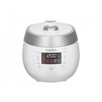 Arrocera Cuckoo CRP-RT1008F Digital, a presión, 1.8L, 10 tazas, color blanco y plata