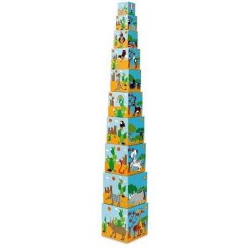 STACKING TOWER JUMBO ANIMALS OF THE WORLD SCRATCH