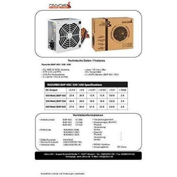 Fuente de alimentación Ultron BAP-450 450W Gris con ventilador de 12 cm