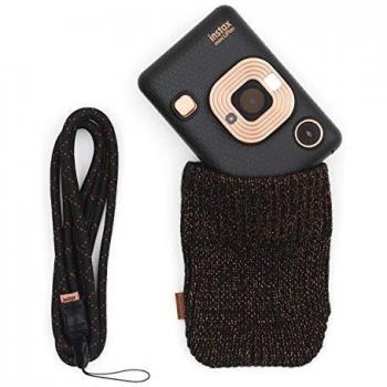 Cámara Instantánea Fujifilm Instax Mini LiPlay Elegante Negra con Funda, Correa y Accesorios - Formato de Foto 86 x 54 mm